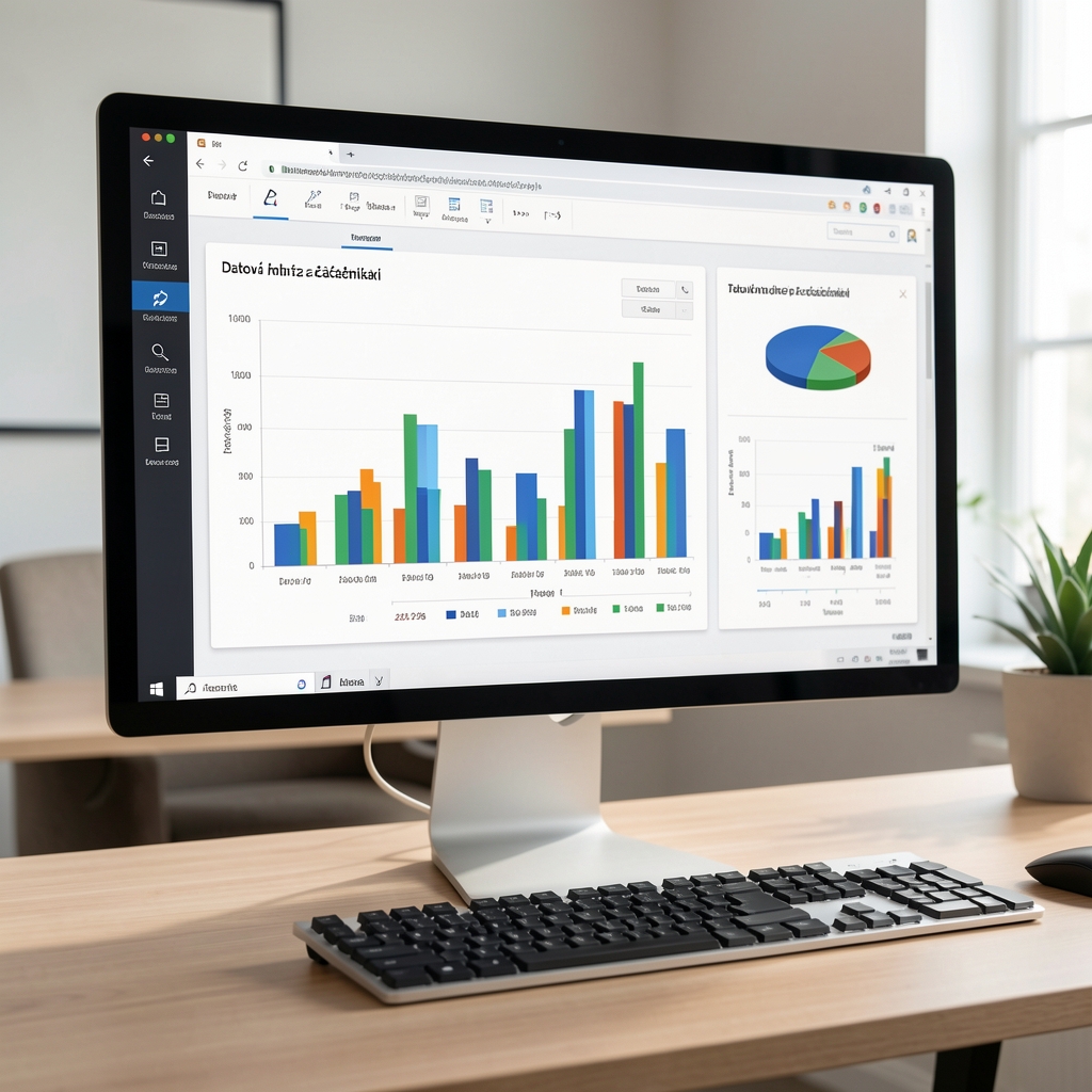 Tabulky a grafy s daty na monitoru, datová analýza pro začátečníky, přehledné vizualizace